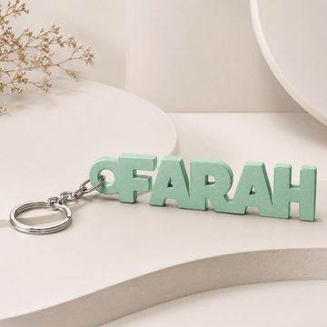 Personalised Name Keychain without acrylic Base – Custom Script Name Keyring